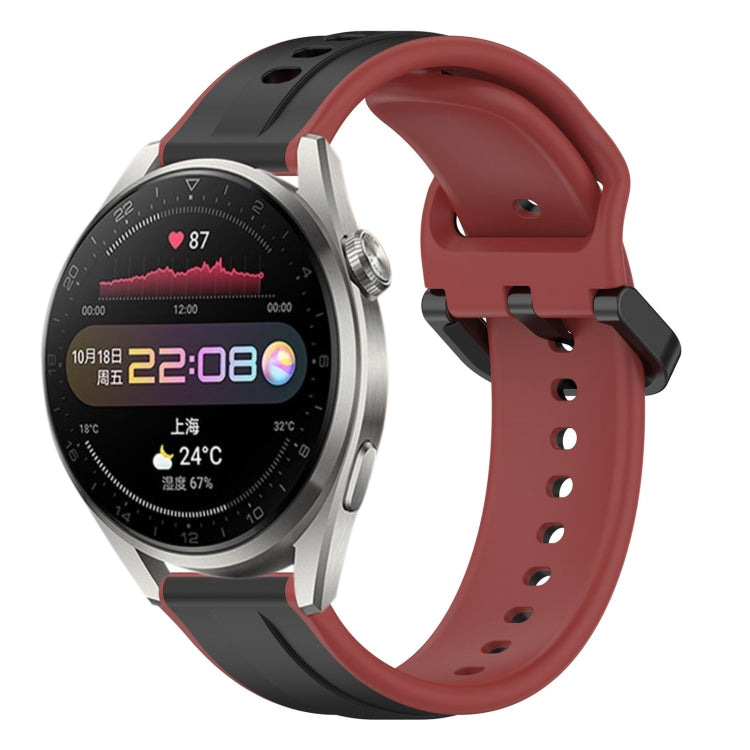 For Huawei Watch 3 Pro 22mm Convex Loop Two-Color Silicone Watch Band