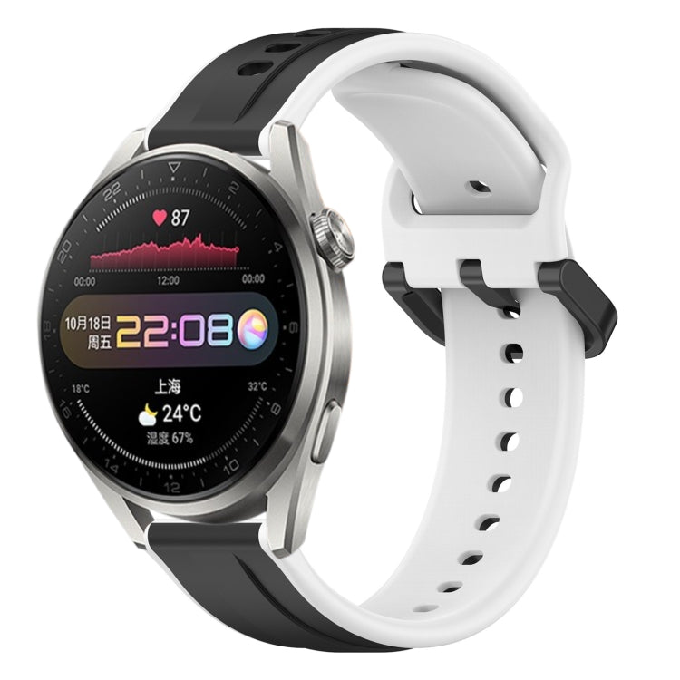 For Huawei Watch 3 Pro 22mm Convex Loop Two-Color Silicone Watch Band