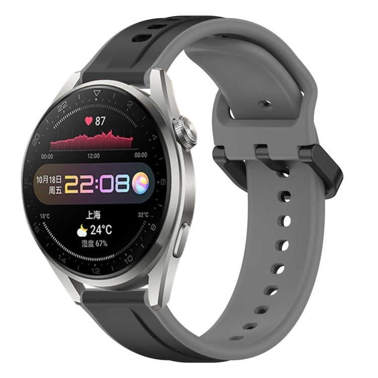 For Huawei Watch 3 Pro 22mm Convex Loop Two-Color Silicone Watch Band