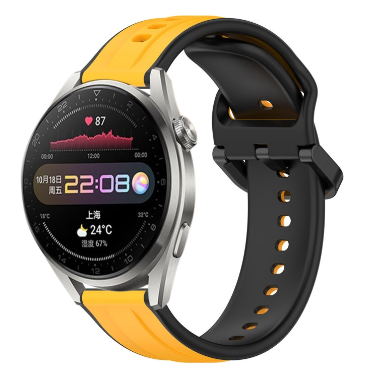 For Huawei Watch 3 Pro 22mm Convex Loop Two-Color Silicone Watch Band
