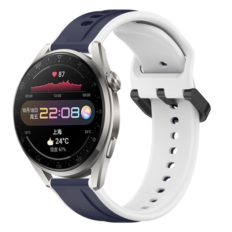 For Huawei Watch 3 Pro 22mm Convex Loop Two-Color Silicone Watch Band