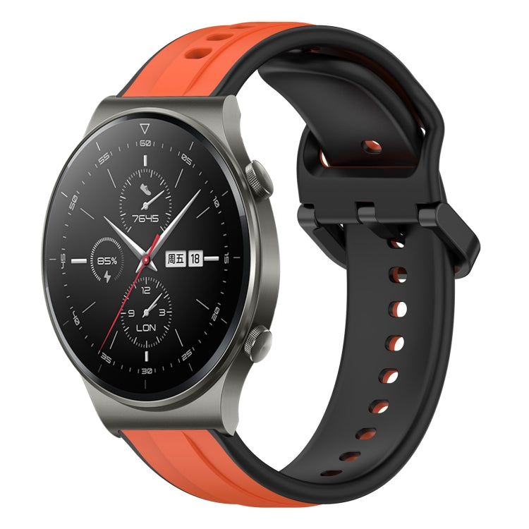 For Huawei GT2 Pro 22mm Convex Loop Two-Color Silicone Watch Band