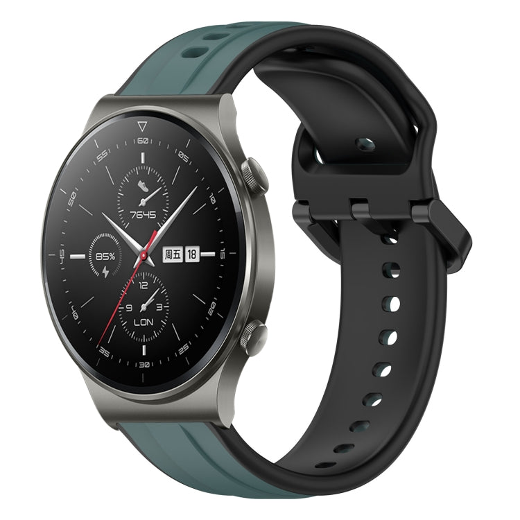 For Huawei GT2 Pro 22mm Convex Loop Two-Color Silicone Watch Band