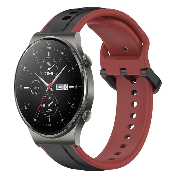 For Huawei GT2 Pro 22mm Convex Loop Two-Color Silicone Watch Band