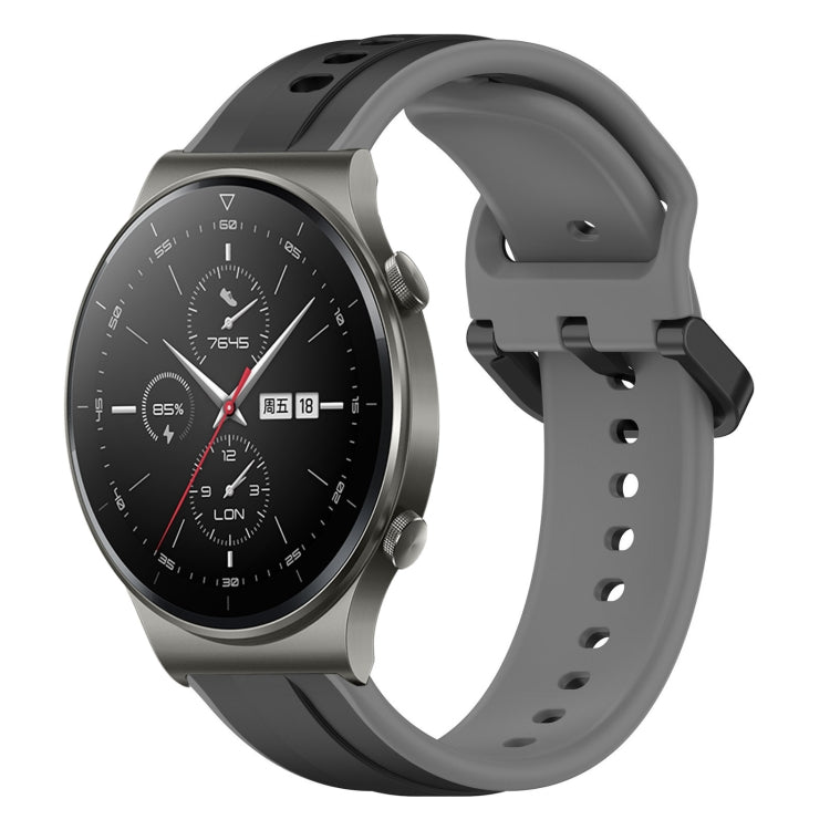 For Huawei GT2 Pro 22mm Convex Loop Two-Color Silicone Watch Band