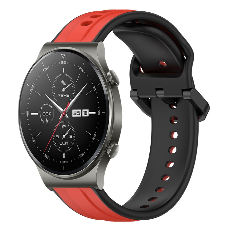 For Huawei GT2 Pro 22mm Convex Loop Two-Color Silicone Watch Band
