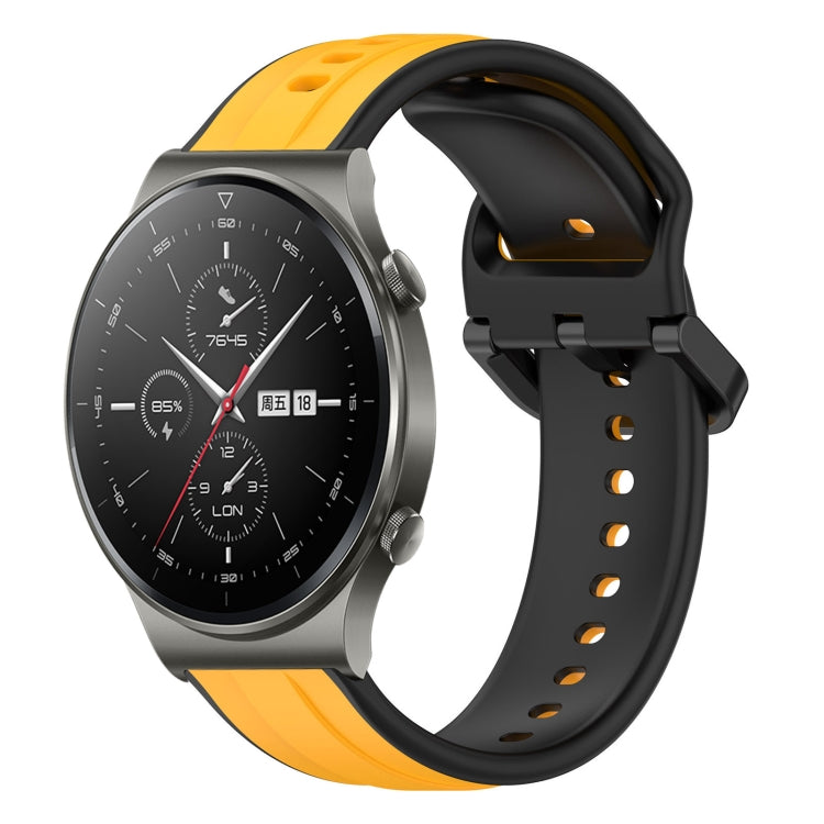 For Huawei GT2 Pro 22mm Convex Loop Two-Color Silicone Watch Band