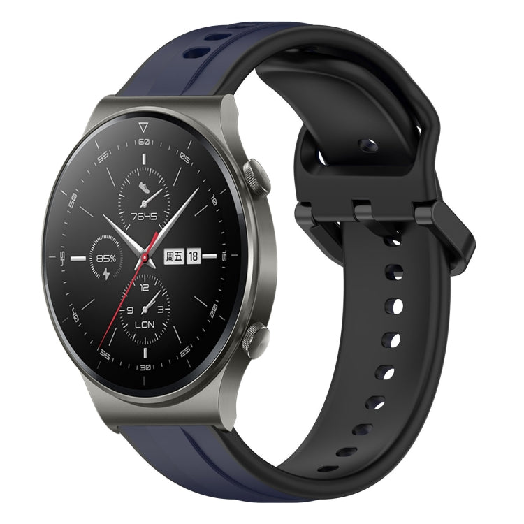For Huawei GT2 Pro 22mm Convex Loop Two-Color Silicone Watch Band