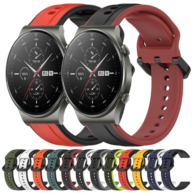 For Huawei GT2 Pro 22mm Convex Loop Two-Color Silicone Watch Band