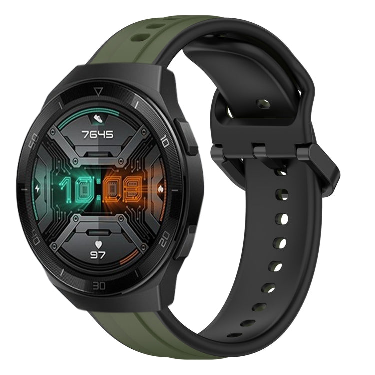 For Huawei Watch GT 2E 22mm Convex Loop Two-Color Silicone Watch Band