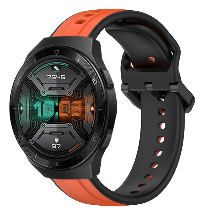 For Huawei Watch GT 2E 22mm Convex Loop Two-Color Silicone Watch Band