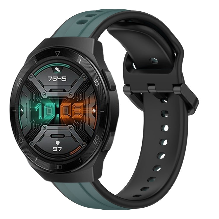 For Huawei Watch GT 2E 22mm Convex Loop Two-Color Silicone Watch Band