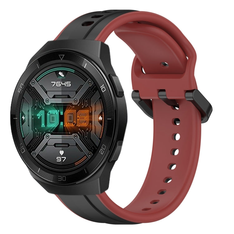 For Huawei Watch GT 2E 22mm Convex Loop Two-Color Silicone Watch Band
