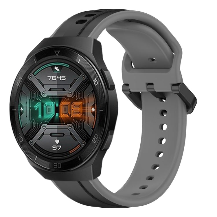 For Huawei Watch GT 2E 22mm Convex Loop Two-Color Silicone Watch Band