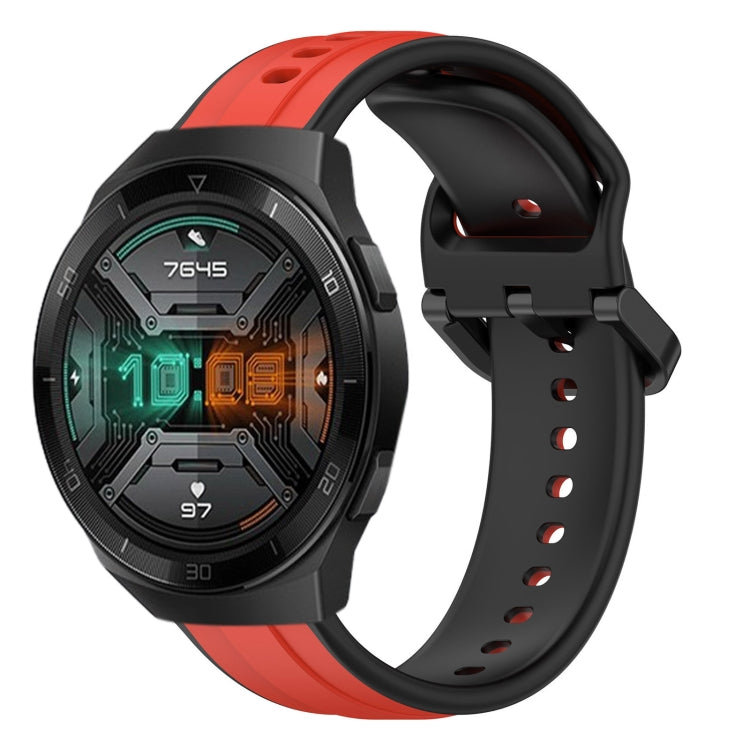 For Huawei Watch GT 2E 22mm Convex Loop Two-Color Silicone Watch Band