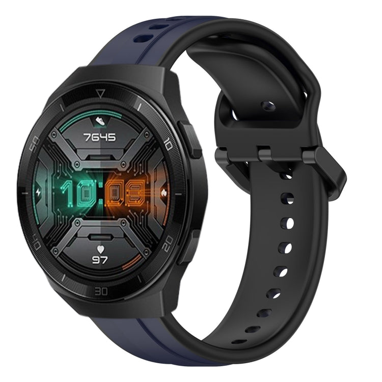 For Huawei Watch GT 2E 22mm Convex Loop Two-Color Silicone Watch Band