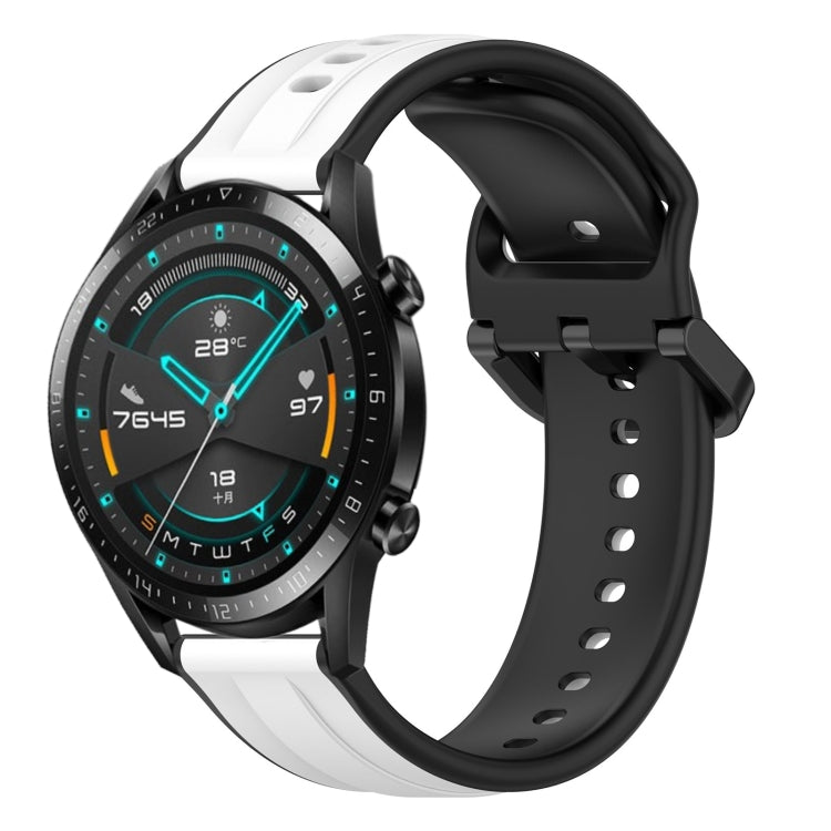 For Huawei GT2 46mm 22mm Convex Loop Two-Color Silicone Watch Band