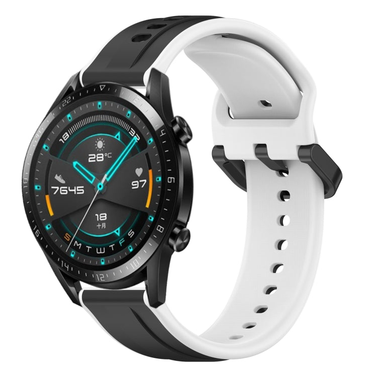 For Huawei GT2 46mm 22mm Convex Loop Two-Color Silicone Watch Band