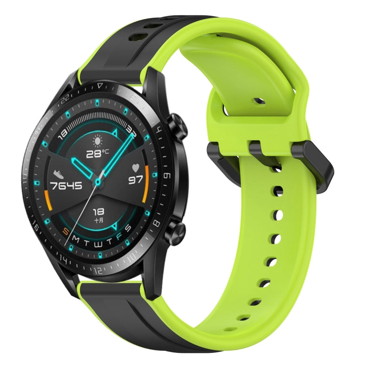 For Huawei GT2 46mm 22mm Convex Loop Two-Color Silicone Watch Band