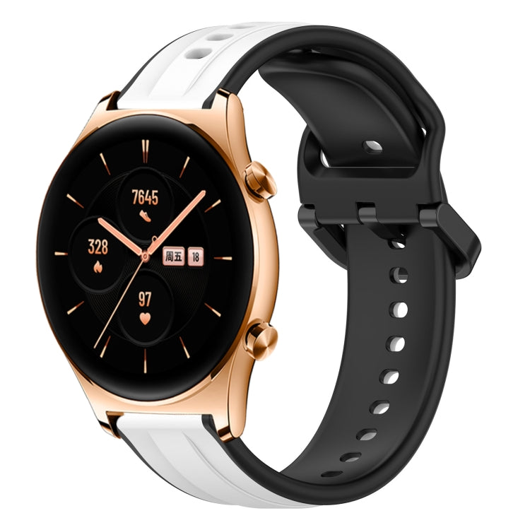 For Honor Watch GS 3 22mm Convex Loop Two-Color Silicone Watch Band