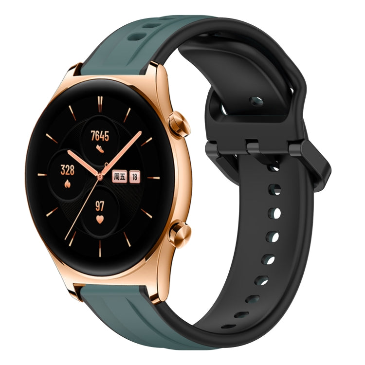 For Honor Watch GS 3 22mm Convex Loop Two-Color Silicone Watch Band