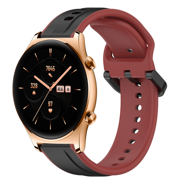 For Honor Watch GS 3 22mm Convex Loop Two-Color Silicone Watch Band