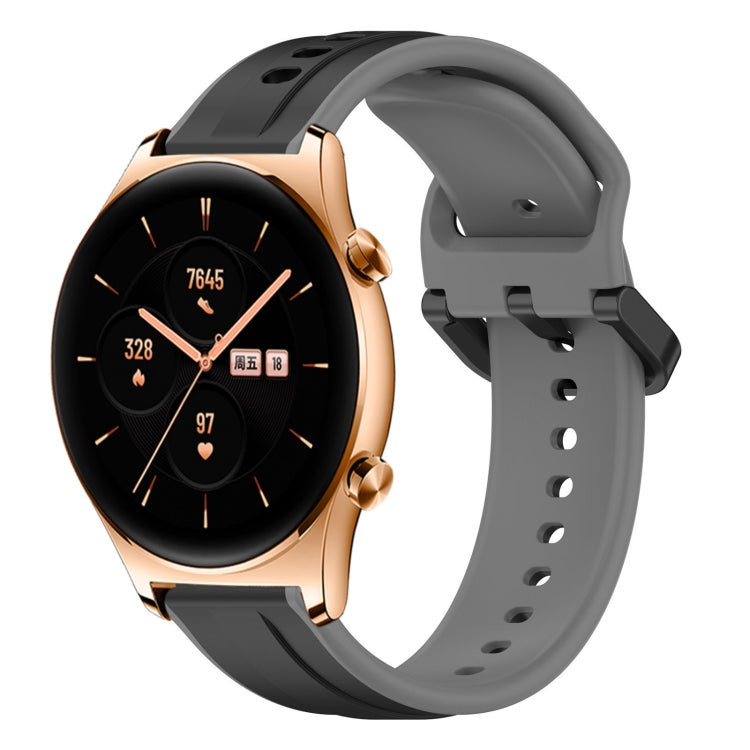 For Honor Watch GS 3 22mm Convex Loop Two-Color Silicone Watch Band