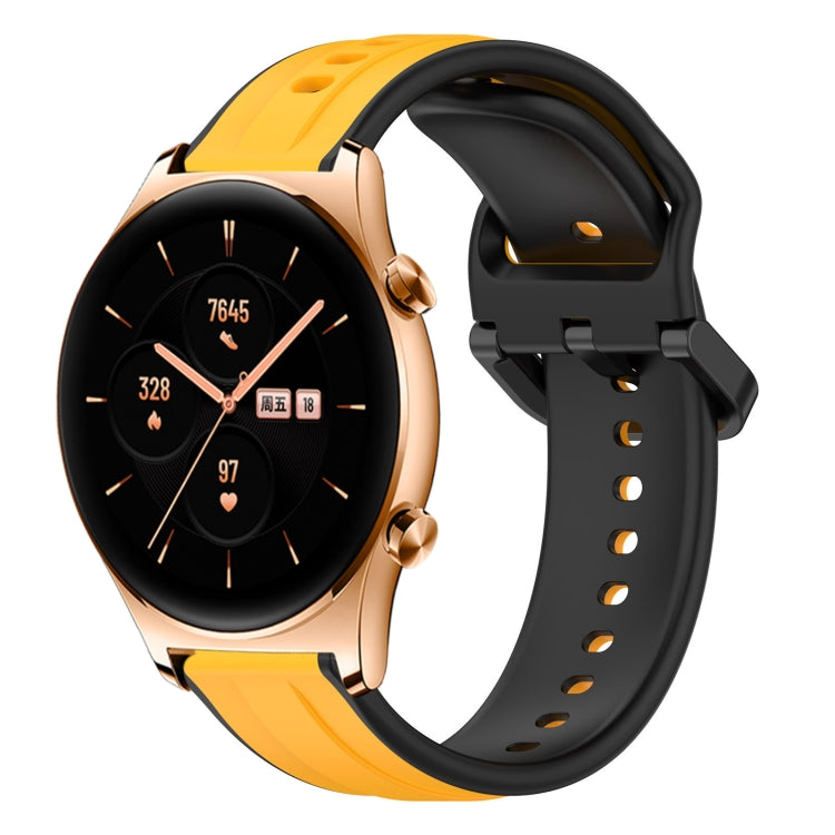 For Honor Watch GS 3 22mm Convex Loop Two-Color Silicone Watch Band