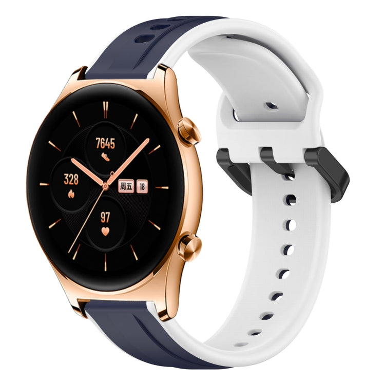 For Honor Watch GS 3 22mm Convex Loop Two-Color Silicone Watch Band
