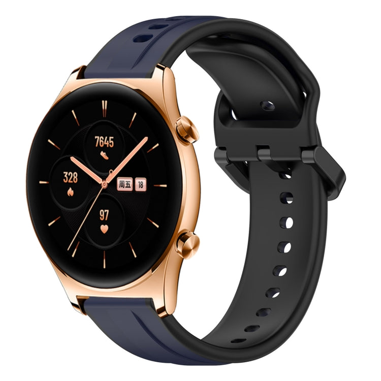 For Honor Watch GS 3 22mm Convex Loop Two-Color Silicone Watch Band