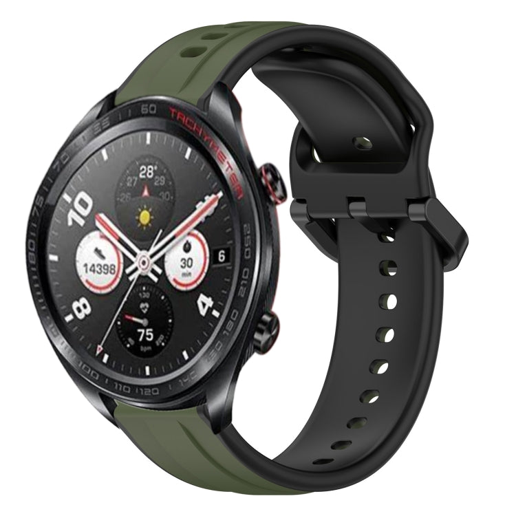 For Honor Watch Dream 22mm Convex Loop Two-Color Silicone Watch Band