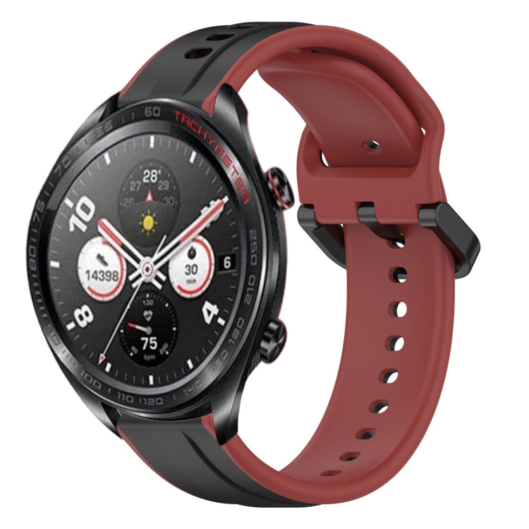 For Honor Watch Dream 22mm Convex Loop Two-Color Silicone Watch Band