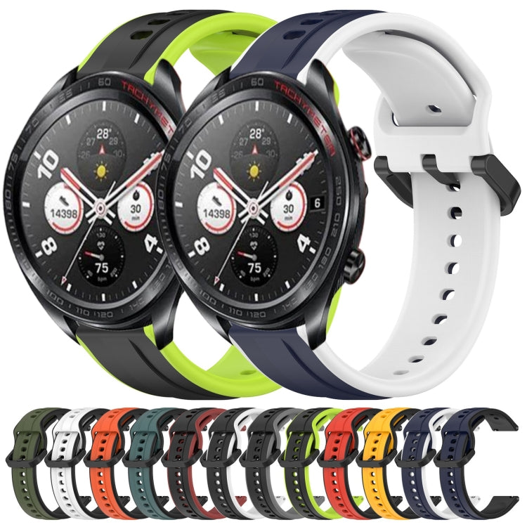 For Honor Watch Dream 22mm Convex Loop Two-Color Silicone Watch Band