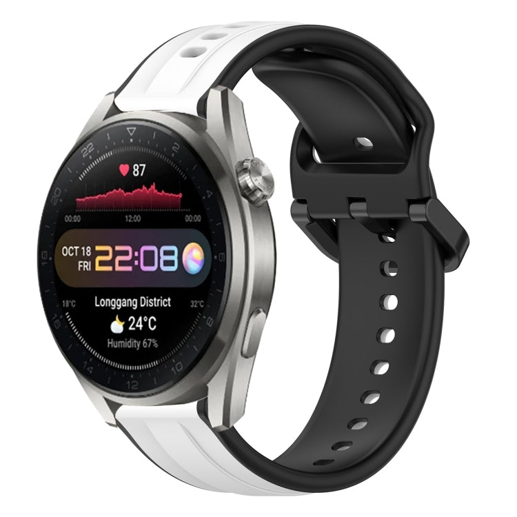 For Huawei Watch 3 Pro New 22mm Convex Loop Two-Color Silicone Watch Band