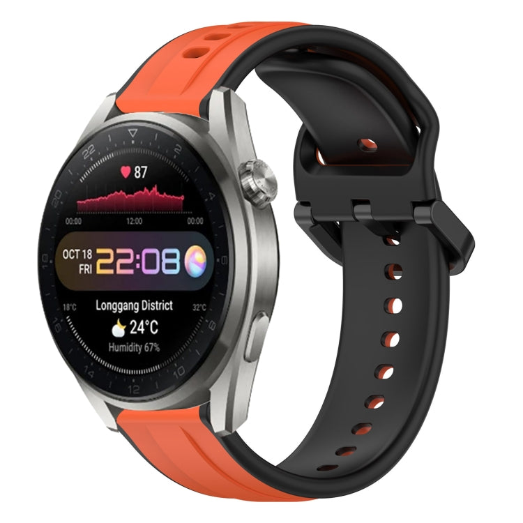 For Huawei Watch 3 Pro New 22mm Convex Loop Two-Color Silicone Watch Band