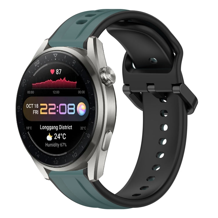 For Huawei Watch 3 Pro New 22mm Convex Loop Two-Color Silicone Watch Band