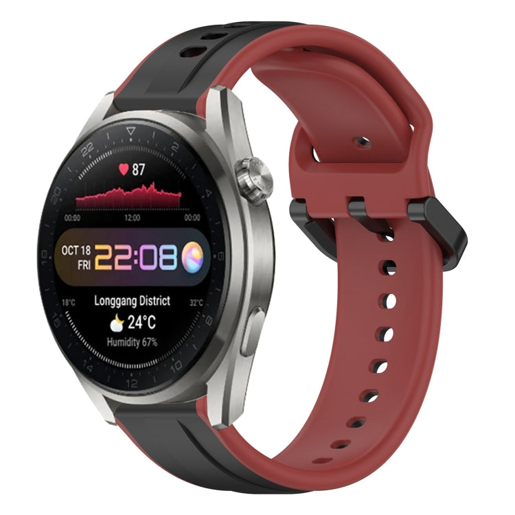 For Huawei Watch 3 Pro New 22mm Convex Loop Two-Color Silicone Watch Band