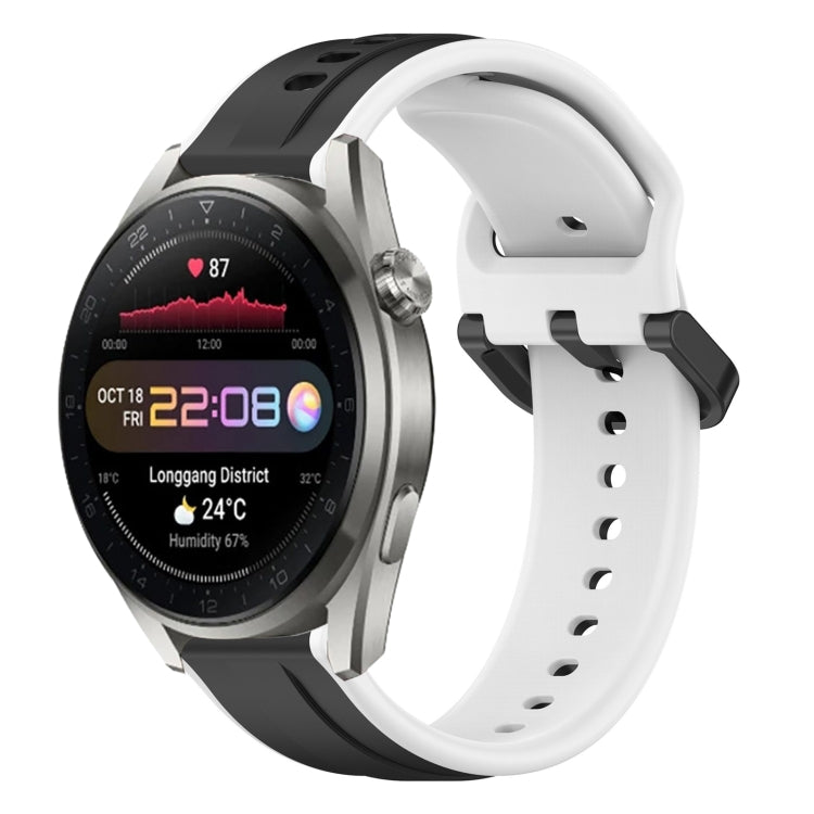 For Huawei Watch 3 Pro New 22mm Convex Loop Two-Color Silicone Watch Band