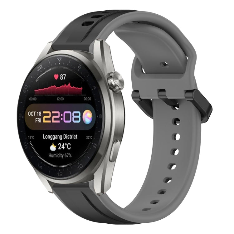For Huawei Watch 3 Pro New 22mm Convex Loop Two-Color Silicone Watch Band