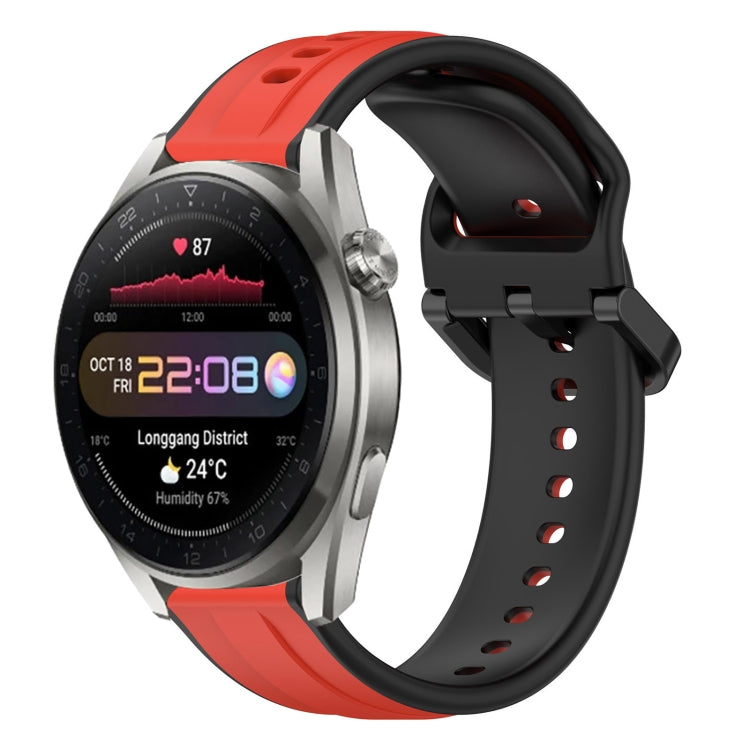 For Huawei Watch 3 Pro New 22mm Convex Loop Two-Color Silicone Watch Band