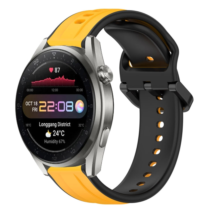 For Huawei Watch 3 Pro New 22mm Convex Loop Two-Color Silicone Watch Band