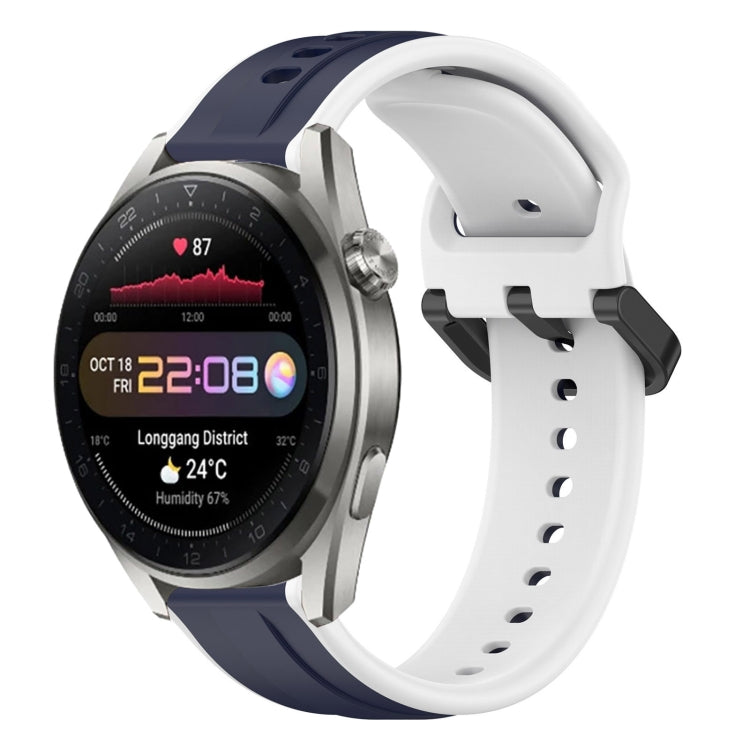For Huawei Watch 3 Pro New 22mm Convex Loop Two-Color Silicone Watch Band