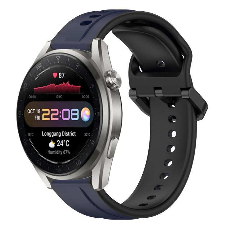 For Huawei Watch 3 Pro New 22mm Convex Loop Two-Color Silicone Watch Band