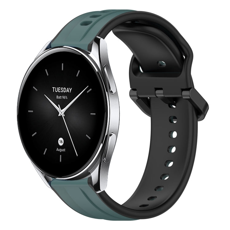 For Xiaomi Watch S2 42mm 22mm Convex Loop Two-Color Silicone Watch Band