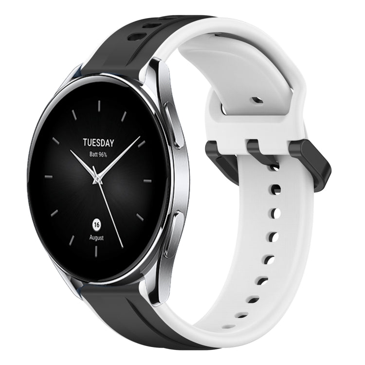For Xiaomi Watch S2 42mm 22mm Convex Loop Two-Color Silicone Watch Band
