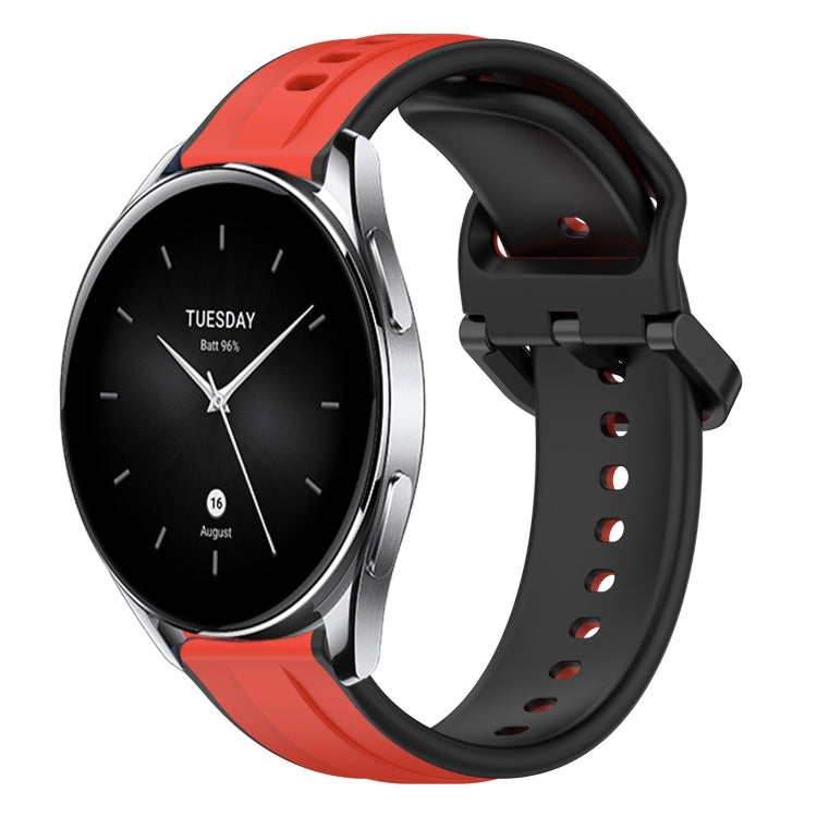 For Xiaomi Watch S2 42mm 22mm Convex Loop Two-Color Silicone Watch Band