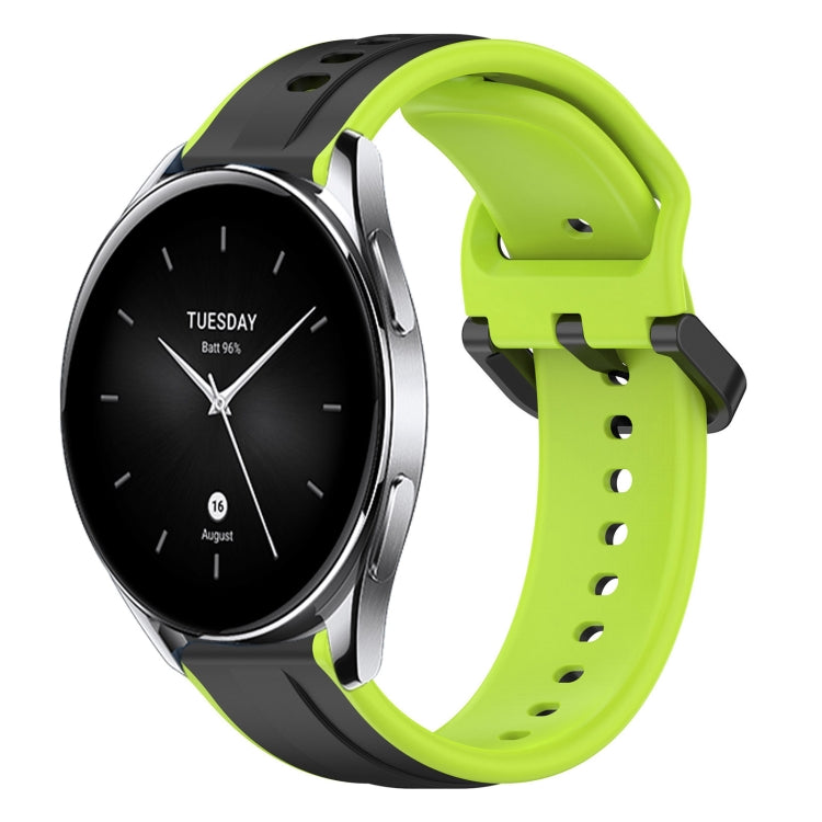 For Xiaomi Watch S2 46mm 22mm Convex Loop Two-Color Silicone Watch Band