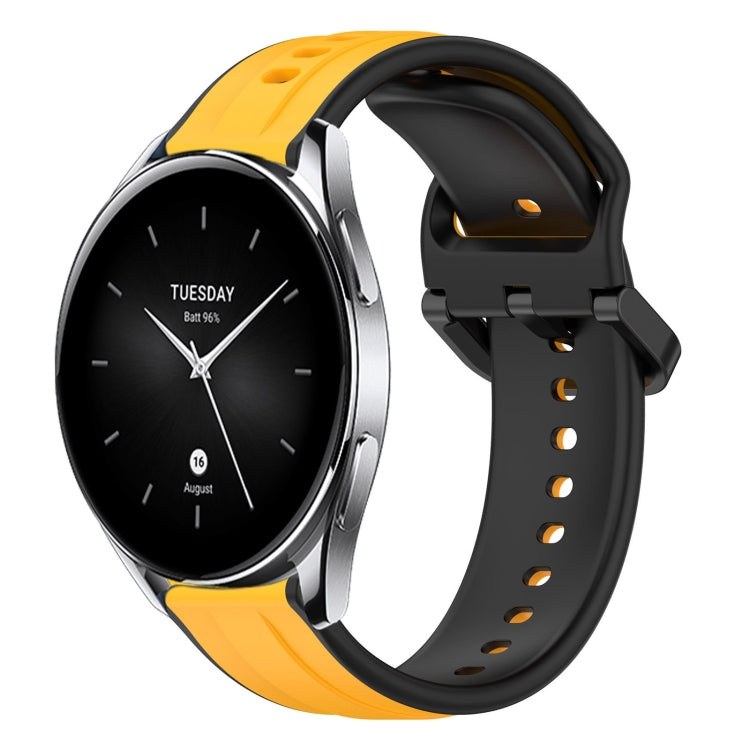 For Xiaomi Watch S2 46mm 22mm Convex Loop Two-Color Silicone Watch Band