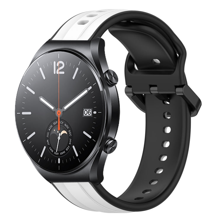 For Xiaomi MI Watch S1 22mm Convex Loop Two-Color Silicone Watch Band