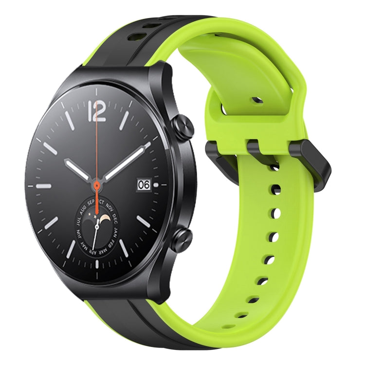 For Xiaomi MI Watch S1 22mm Convex Loop Two-Color Silicone Watch Band